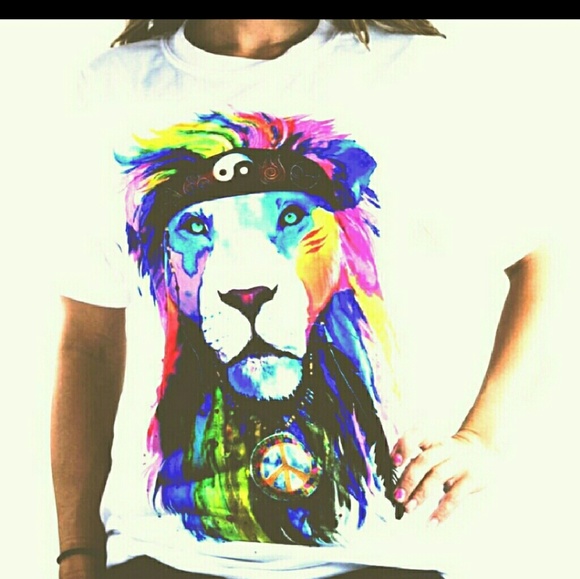 electro thrrads Tops - Peace Lion